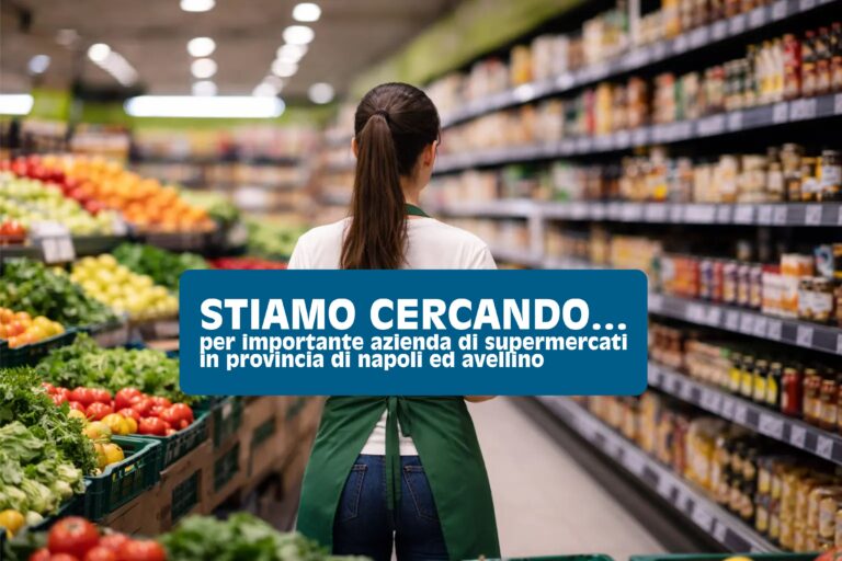Stiamo cercando per importante azienda del food retail tutti i ruoli che sono in un supermercato